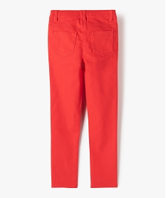 pantalon stretch coupe slim fille rouge pantalonsI514501_3