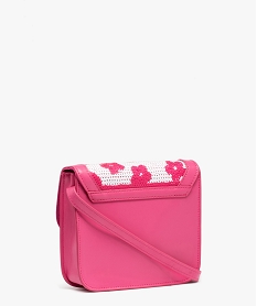 sac fille avec rabat en sequins brodes motifs fleurs rose standardI575501_2