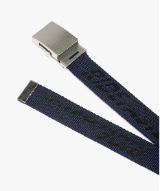 ceinture garcon en toile avec inscription et boucle style militaire bleu standardI577301_2