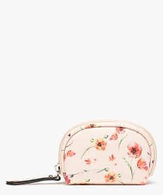 GEMO Porte-monnaie femme zippé et fleuri Multicolore