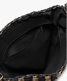 sac bandouliere femme demi-lune en paille noir standard sacs bandouliereI586701_3