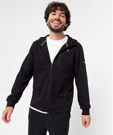 GEMO Sweat homme zippé à capuche Noir