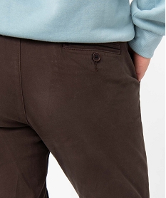 pantalon chino en coton stretch coupe slim homme brun pantalonsI598301_2