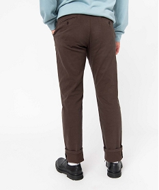 pantalon chino en coton stretch coupe slim homme brun pantalonsI598301_3