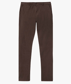 pantalon chino en coton stretch coupe slim homme brun pantalonsI598301_4