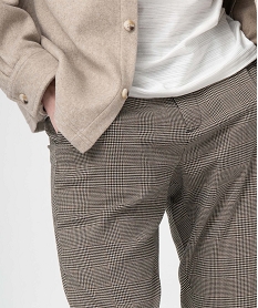 pantalon chino homme imprime pied de poule imprime pantalonsI599601_2