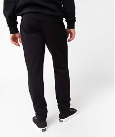 pantalon homme en maille a poches zippees et taille elastiquee noir pantalonsI607101_3