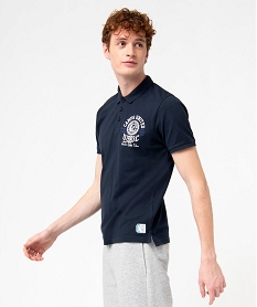 polo homme en maille piquee a broderie - camps united bleu polosI612201_1