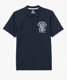 polo homme en maille piquee a broderie - camps united bleuI612201_4
