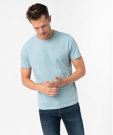 GEMO Tee-shirt à manches courtes et col rond homme Bleu