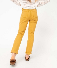 pantalon femme regular stretch avec boutonniere - complices jauneI639401_3