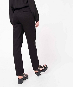 pantalon femme en toile extensible avec boutons fantaisie noirI639801_3
