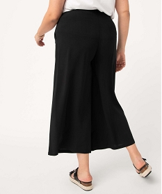 pantalon femme grande taille ample et fluide a taille elastiquee noirI641801_3