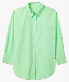 chemise femme coupe oversize avec poche poitrine vert chemisiersI656901_4