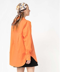 chemise femme coupe oversize avec poche poitrine orange chemisiersI658001_3