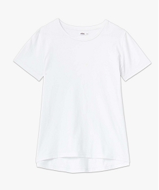 tee-shirt a manches courtes et col rond femme blanc t-shirts manches courtesI683801_4