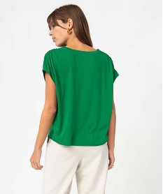 tee-shirt femme loose et paillete vert t-shirts manches courtesI686001_3