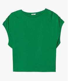 tee-shirt femme loose et paillete vert t-shirts manches courtesI686001_4