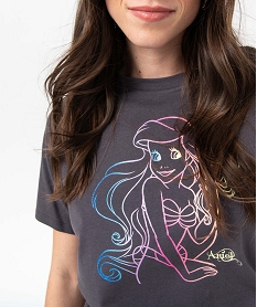 tee-shirt femme avec motif ariel multicolore - disney noirI687901_2