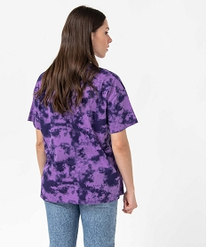 tee-shirt femme a manches courtes avec motif stitch - disney violetI688001_3