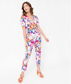 combinaison pantalon femme a motifs fleuris imprime combinaisons pantalonI706401_1