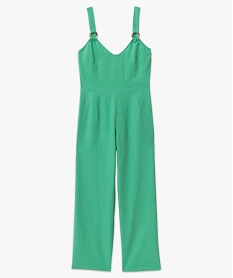 combinaison pantalon femme a bretelles contenant du lin vert combinaisons pantalonI706601_4