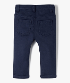 pantalon slim en toile extensible bebe garcon bleu pantalonsI709301_3