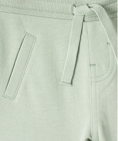 short bebe garcon en maille avec ceinture bord-cote vert shortsI714901_2