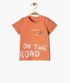 GEMO Tee-shirt bébé garçon à manches courtes et motif Orange