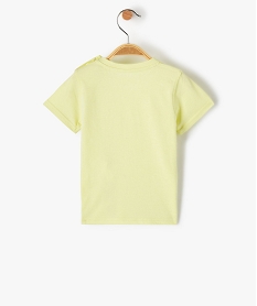 tee-shirt bebe garcon a manches courtes et message humoristique jaune tee-shirts manches courtesI721001_3