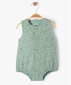 GEMO Combishort bébé sans manches à petits motifs - LuluCastagnette Beige