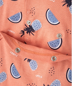 pyjama bebe a motifs fruits exotiques fermeture pont dos orangeI764201_2