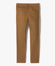 pantalon garcon coupe skinny en toile extensible brunI776001_4