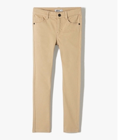 pantalon garcon coupe skinny en toile extensible beigeI776101_2