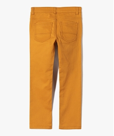 pantalon garcon uni coupe slim extensible jauneI776201_3