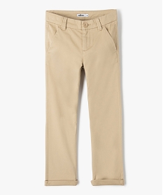 pantalon chino en twill de coton garcon beigeI776401_1