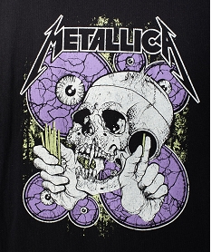 tee-shirt garcon avec motif tete de mort - metallica noirI801601_2