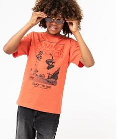 tee-shirt a manches courtes imprime garcon orange tee-shirtsI802701_1