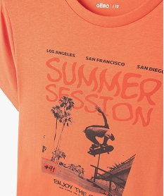 tee-shirt a manches courtes imprime garcon orange tee-shirtsI802701_3