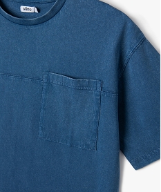 tee-shirt garcon a manches courtes aspect denim bleuI803301_2