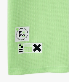 tee-shirt de sport garcon a manches courtes avec inscription vert tee-shirtsI803501_2