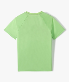 tee-shirt de sport garcon a manches courtes avec inscription vert tee-shirtsI803501_3
