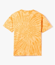 tee-shirt garcon a manches courtes effet tie and dye orangeI804001_3