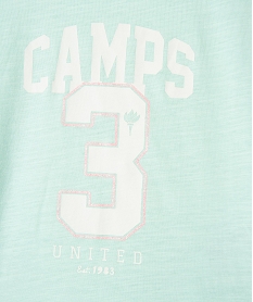 tee-shirt fille a manches courtes avec revers cousus - camps united vert tee-shirtsI827901_2