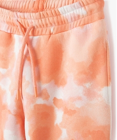 pantalon de jogging fille a motifs tachetes orange pantalonsI837001_2