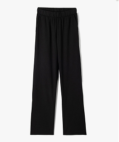 GEMO Pantalon fille en maille fluide texturée Noir