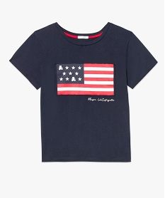 tee-shirt femme avec drapeau americain - lulucastagnette bleuI878501_4