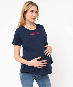GEMO Tee-shirt de grossesse et dallaitement à motifs Blanc