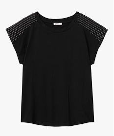 tee-shirt sans manches coupe loose femme noir t-shirts manches courtesI953201_4