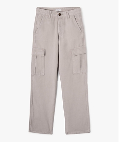 GEMO Pantalon cargo en toile de coton fille Gris